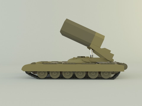 Heavy Multiple Rocket Launcher Soviet v1 3D Model
