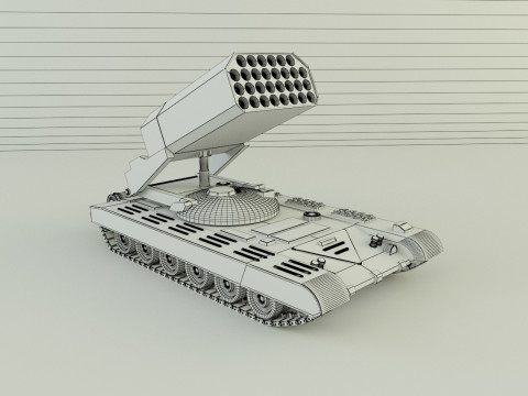 Heavy Multiple Rocket Launcher Soviet v1 3D Model