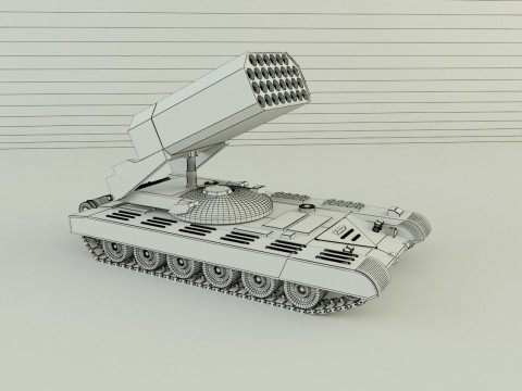 Heavy Multiple Rocket Launcher Soviet v1 3D Model