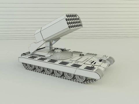 Heavy Multiple Rocket Launcher Soviet v1 3D Model
