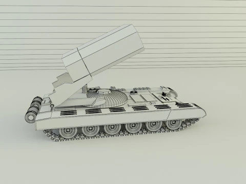 Heavy Multiple Rocket Launcher Soviet v1 3D Model
