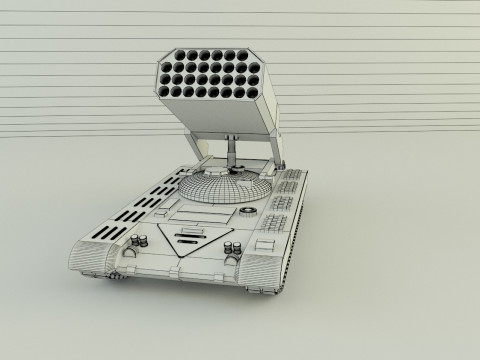 Heavy Multiple Rocket Launcher Soviet v1 3D Model
