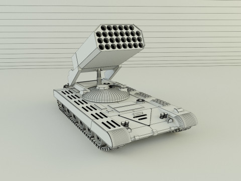 Heavy Multiple Rocket Launcher Soviet v1 3D Model