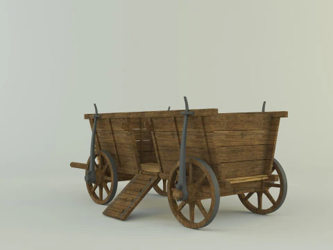 Hussites war wagon 3D Model