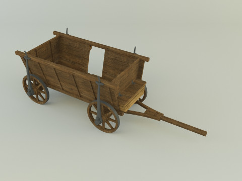 Hussites war wagon 3D Model