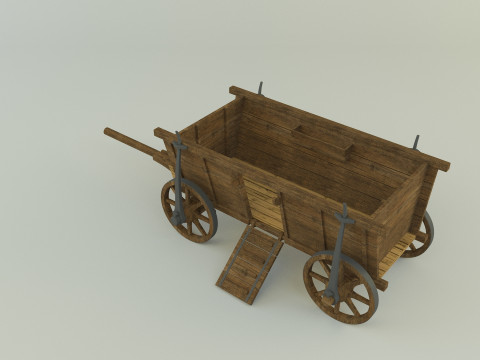 Hussites war wagon 3D Model