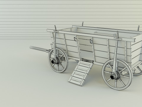 Hussites war wagon 3D Model