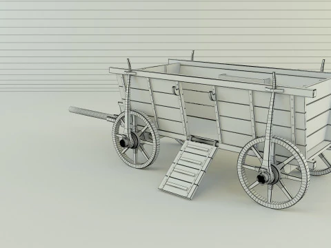 Hussites war wagon 3D Model