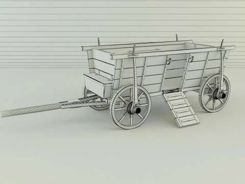 Hussites war wagon 3D Model
