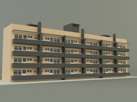 Japanese publichousing model 3D-Modell