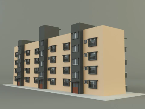 Japanese publichousing model 3D Model