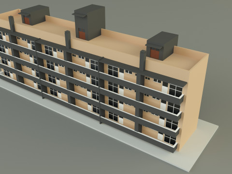 Japanese publichousing model 3D 모델