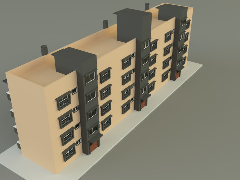Japanese publichousing model 3D 모델