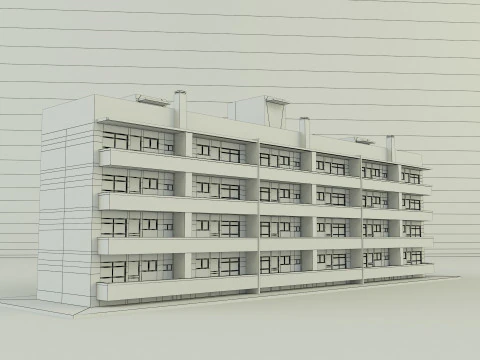 Japanese publichousing model 3D Model