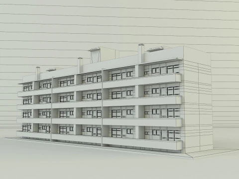 Japanese publichousing model 3D Model