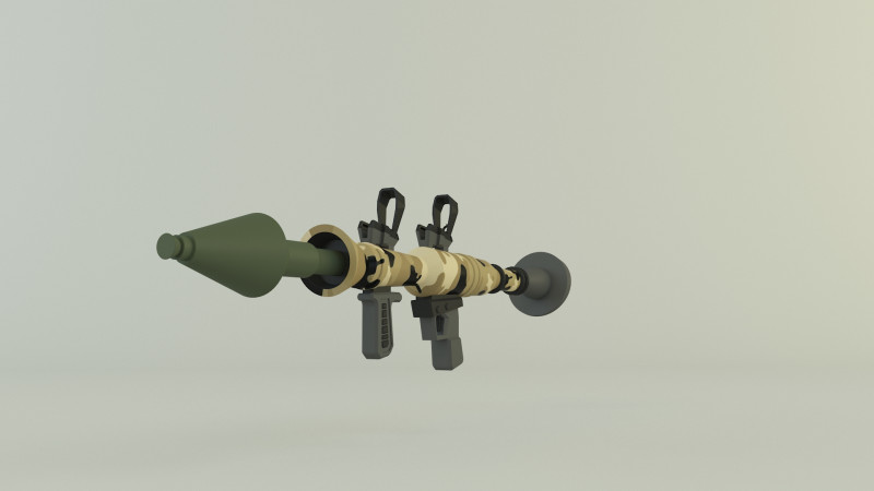 RPG rocket weapon Model 3D .c4d .max .obj .3ds .fbx .stl .blend 