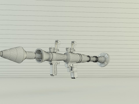 RPG rocket weapon Model 3D