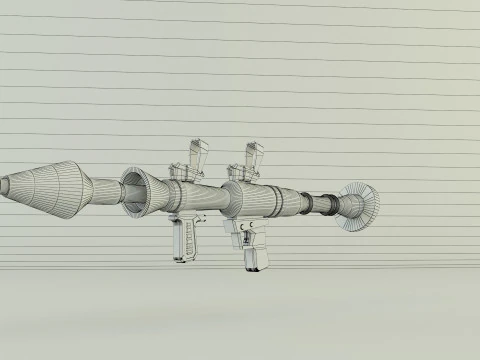RPG rocket weapon 3D Model