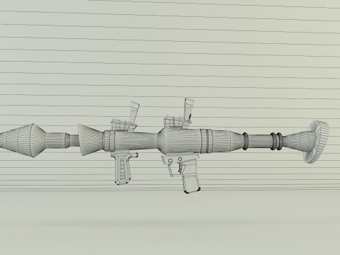 RPG rocket weapon Model 3D