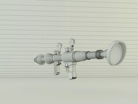 RPG rocket weapon 3D Model