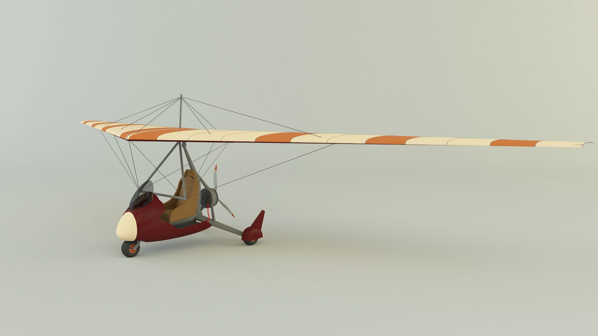 Winged paramotor vehicle 3D Model .c4d .max .obj .3ds .fbx .stl .blend