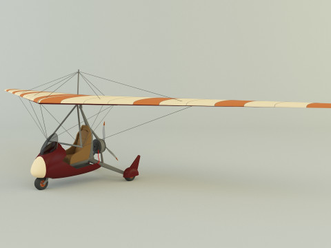 Winged paramotor vehicle Model 3D