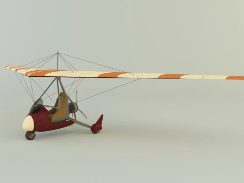 Ve&iacute;culo paramotor alado Modelo 3D