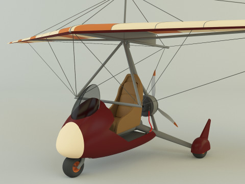 Winged paramotor vehicle 3D 모델
