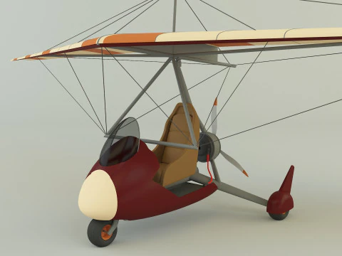 Winged paramotor vehicle 3D Model