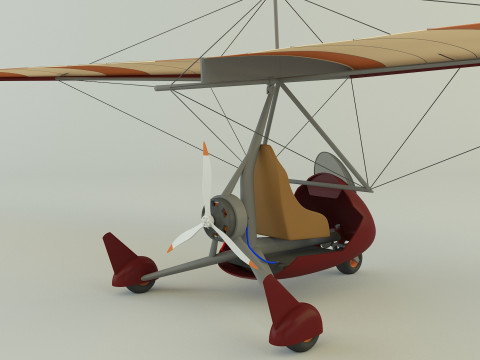 Winged paramotor vehicle 3D 모델