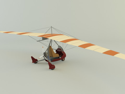 Winged paramotor vehicle 3D 모델