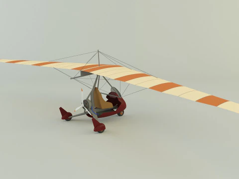 Winged paramotor vehicle 3D Model