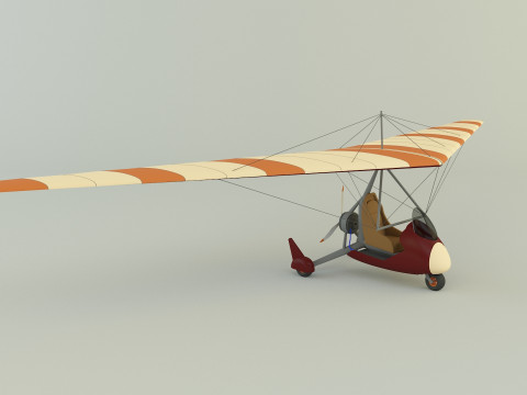 Winged paramotor vehicle 3D 모델