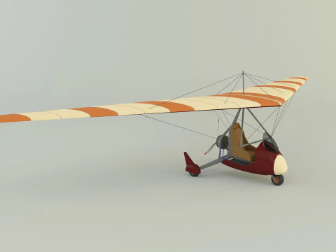 Winged paramotor vehicle 3D Model