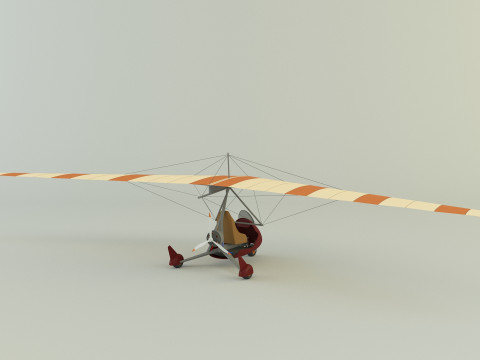 Winged paramotor vehicle 3D 모델