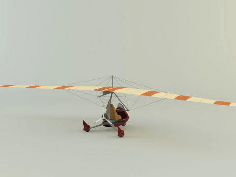 Winged paramotor vehicle 3D Model
