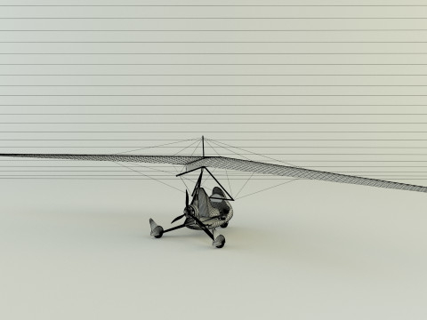 Winged paramotor vehicle 3D 모델