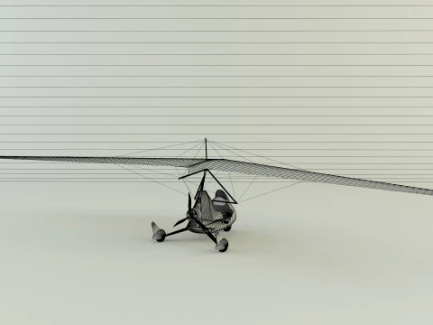 Winged paramotor vehicle 3D Model