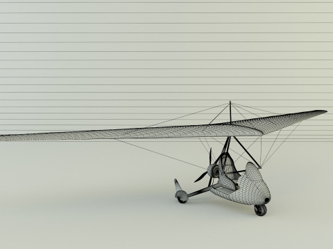 Winged paramotor vehicle 3D 모델