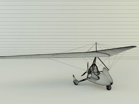 Winged paramotor vehicle 3D Model