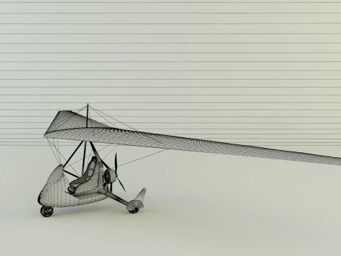 Winged paramotor vehicle 3D Model