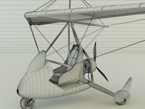 Winged paramotor vehicle 3D 모델