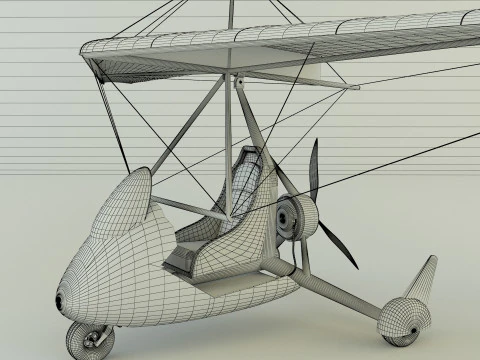 Winged paramotor vehicle 3D Model