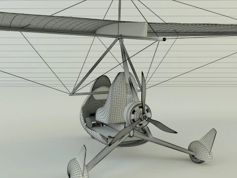 Winged paramotor vehicle 3D Model