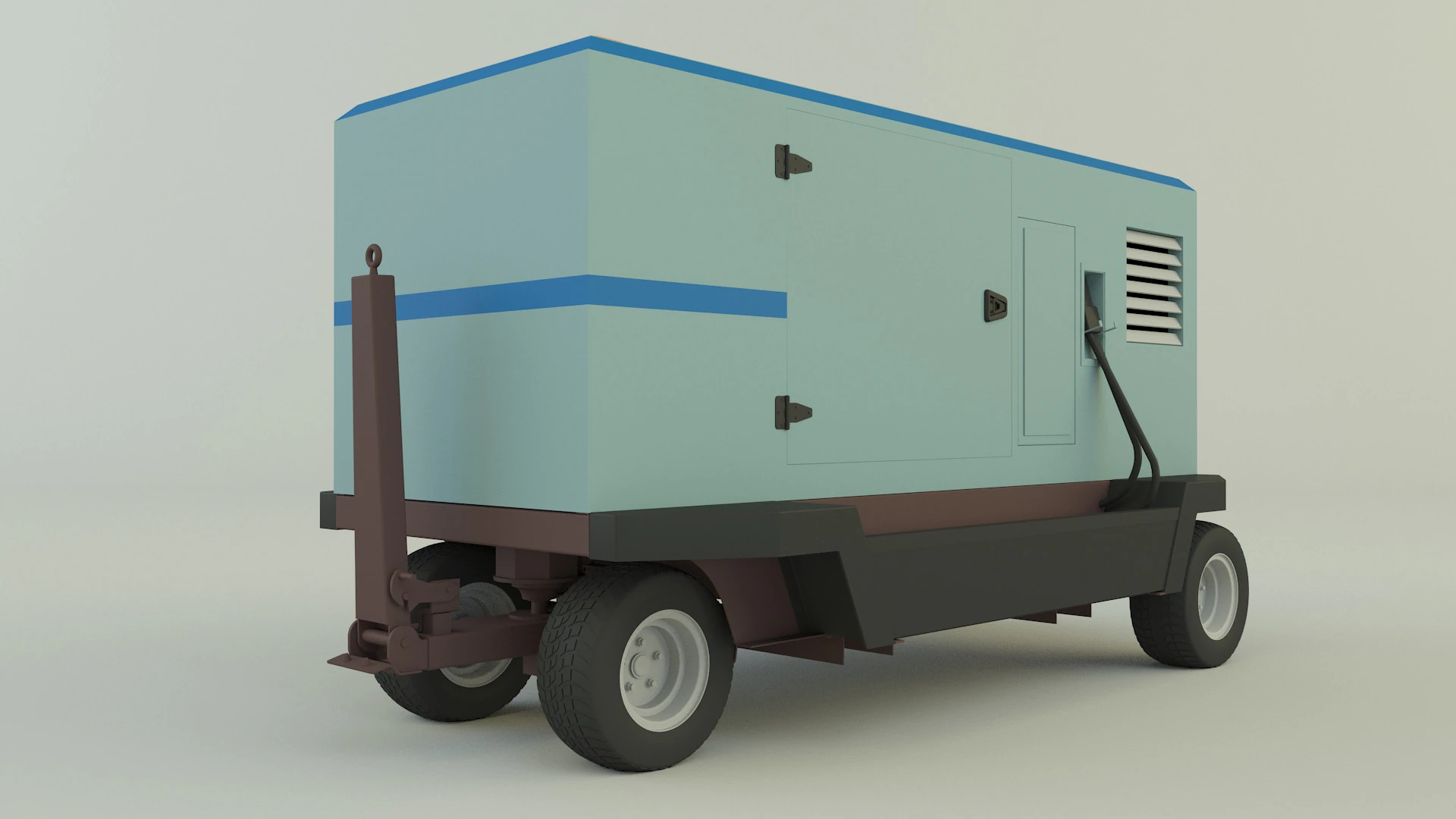 Generator trailer 3D Model .c4d .max .obj .3ds .fbx .stl .blend