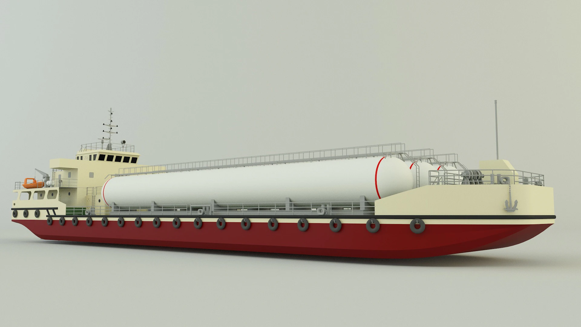 LPG Gas Carrier Ship 3D Model .c4d .max .obj .3ds .fbx .stl .blend 