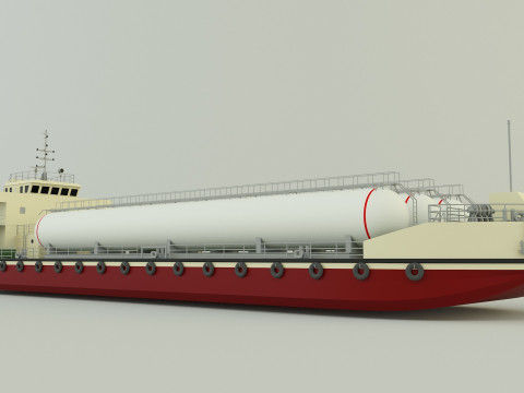 LPG Gas Carrier Ship Model 3D