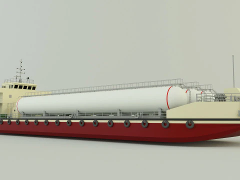 LPGガス運搬船 3Dモデル
