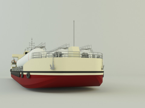 LPG Gas Carrier Ship Model 3D