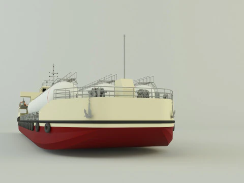 LPG Gas Carrier Ship 3D Model